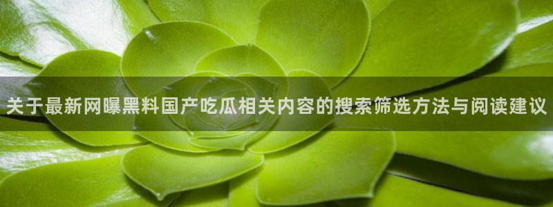 吃瓜每日热点:关于最新网曝黑料国产吃瓜相关内容的搜索筛选方法与阅读建议