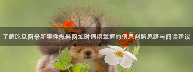 吃瓜今日资讯:了解吃瓜网最新事件爆料网址时值得掌握的信息判断思路与阅读建议