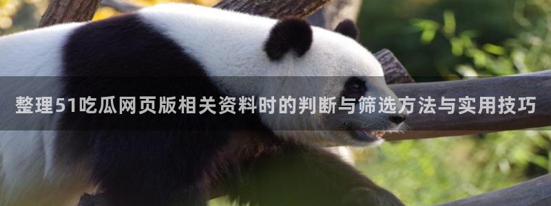 91吃瓜在线观看首页入口:整理51吃瓜网页版相关资料时的判断与筛选方法与实用技巧